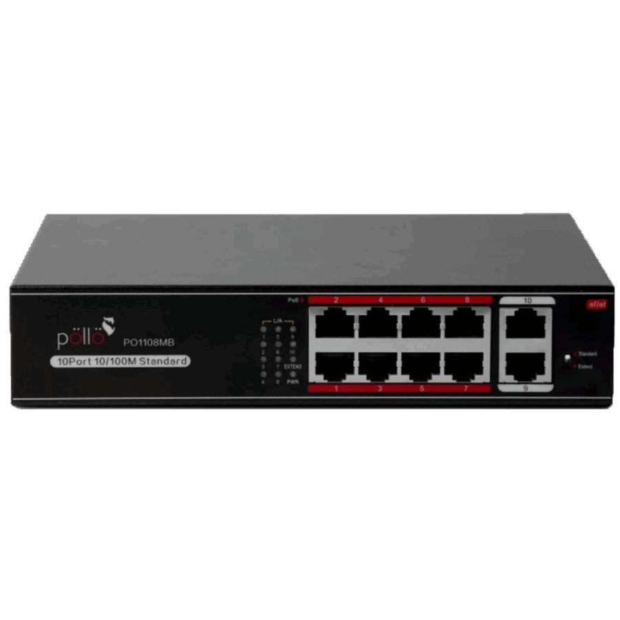 Pollo PLN-1108MGB 8-Port AI PoE Switch With 2GB Uplink