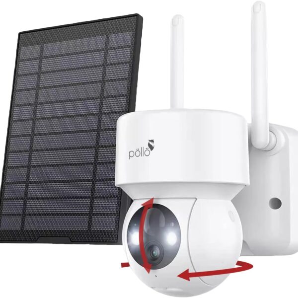 Pollo 3mp Guardian Shield Pro Solar-powered Smart Wi-fi Ptz Security Camera