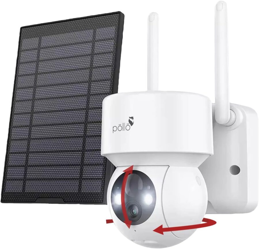 Pollo 3mp Guardian Shield Pro Solar-powered Smart Wi-fi Ptz Security Camera