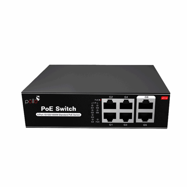 Pollo PLN-1104GB 6 Port Gigabit AI PoE