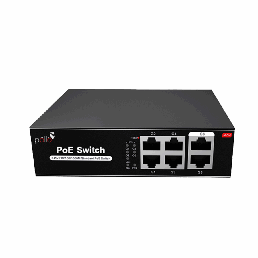 Pollo PLN-1104GB 6 Port Gigabit AI PoE
