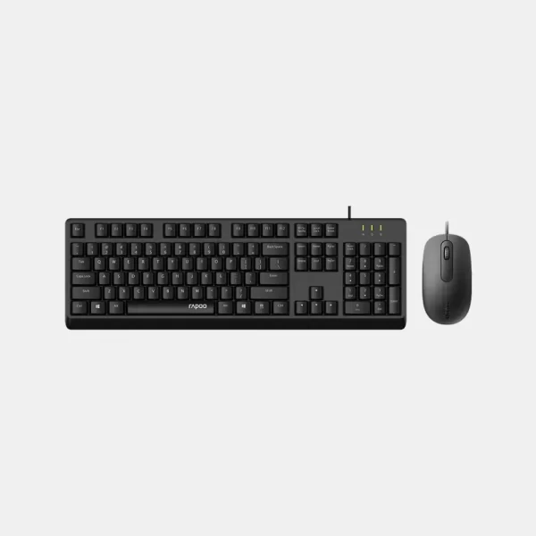 Rapoo X130Pro Wired Optical Mouse & Keyboard Combo AR Black