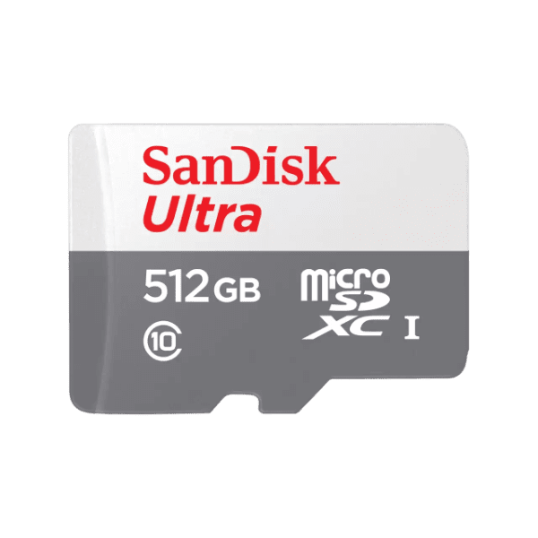 SanDisk Ultra MicroSDXC, 512GB Capacity, 100Mb/s, SDSQUNR-512G-GN3MN