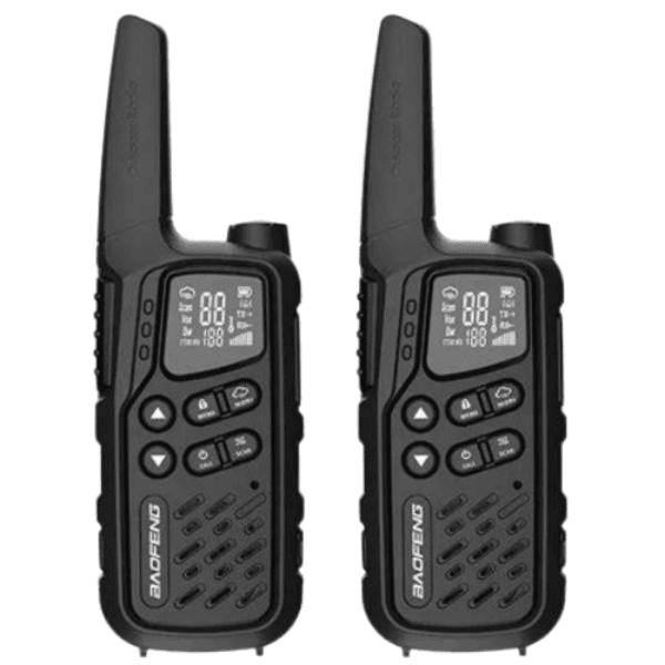 BAOFENG EP-25 FRS Two-way Radio, 22 FRS Channels, Privacy Codes Scan & Store Channel Monitor, 1500mAh Battery, 2 Pack, Black